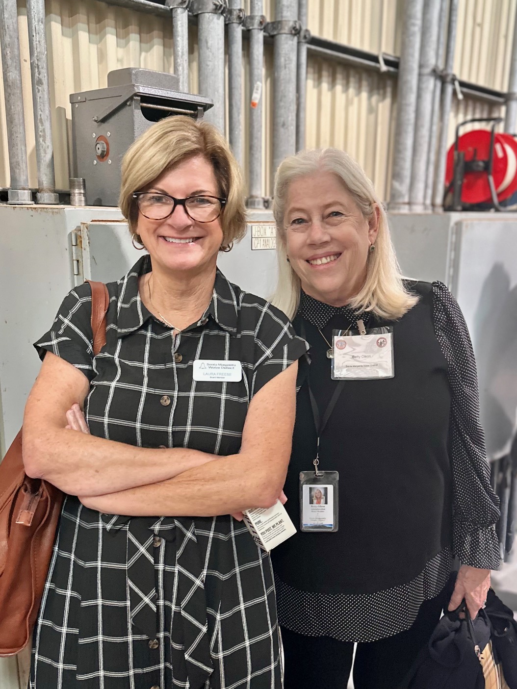Laura Freese with Director Betty Olson at the Clearwell Reservoir Ribbon Cutting