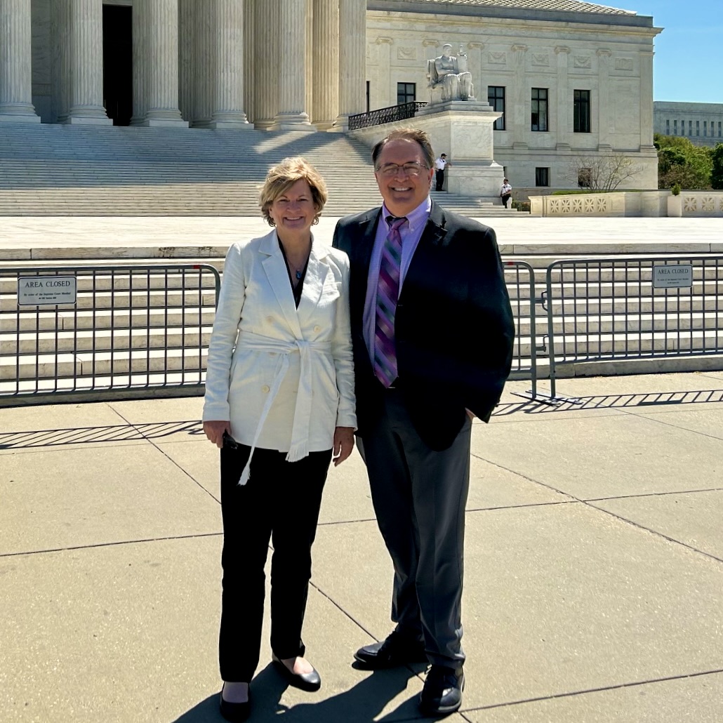 Laura Freese and Director Frank Ury in Washington, D.C., securing funding for regional projects